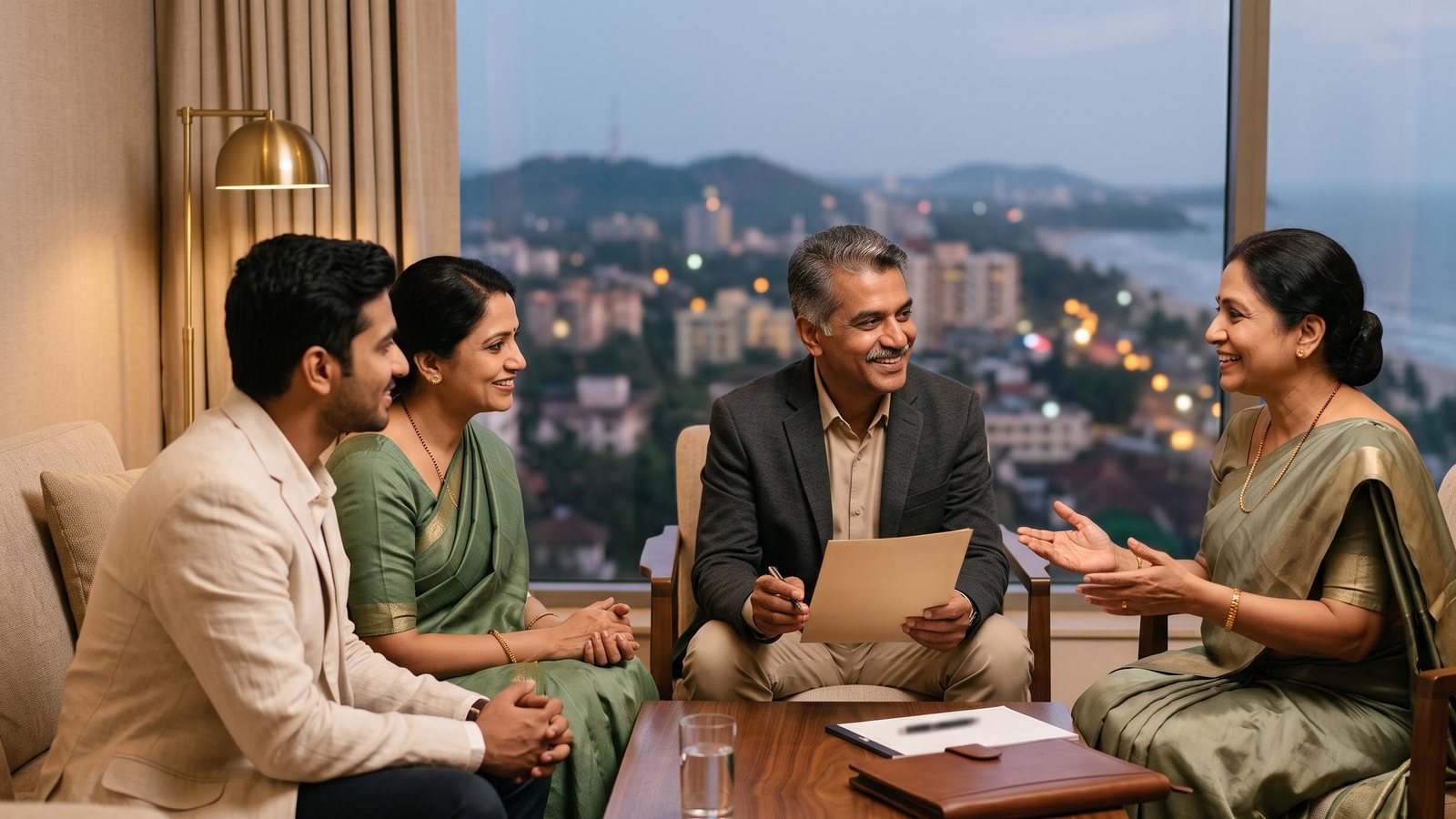 An advisor presenting to a boardroom