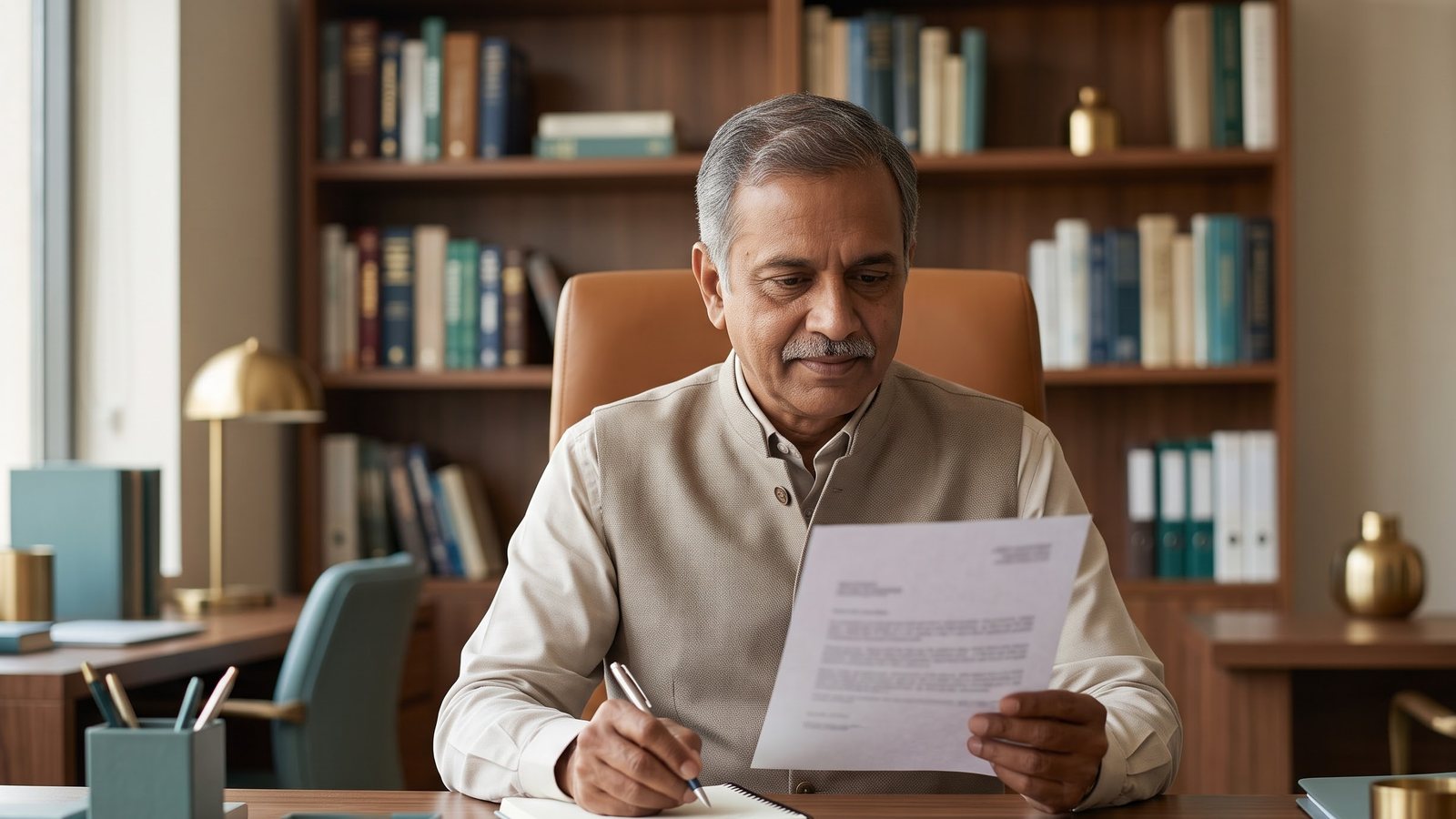 An advisor presenting to a boardroom